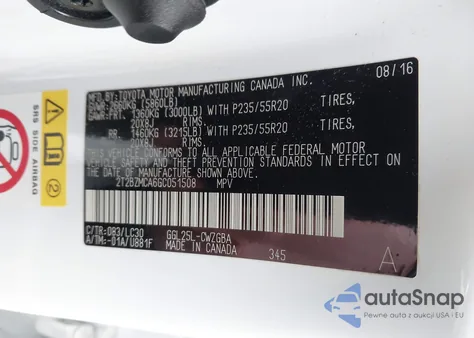 2016 Lexus Rx 350 F Sport z USA, uszkodzony, nr VIN 2T2BZMCA6GC051508